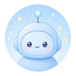 Kuurie, a sky-blue robot with a bubble antenna.